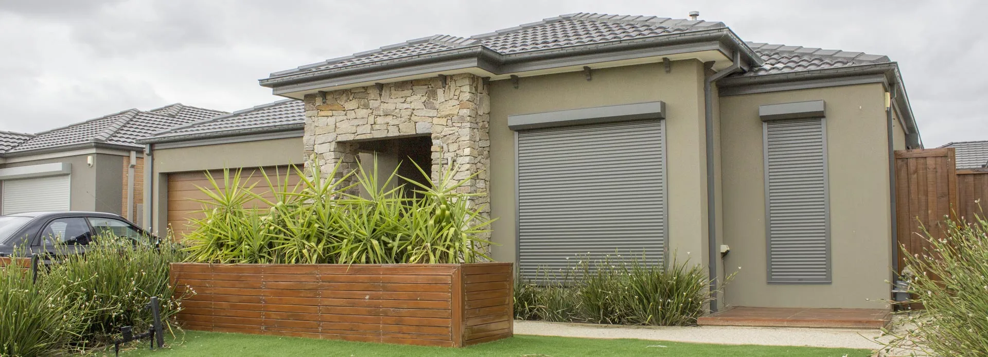 Gray Roller Shutters